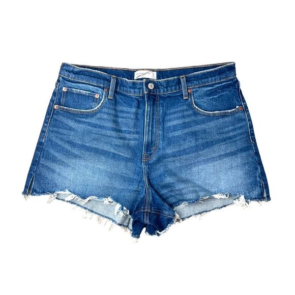 Abercrombie & Fitch Jean Shorts The Cutoff Short High Rise Demin‎ NWT Size 33 - Picture 4 of 10